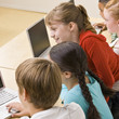 Students working on laptops
