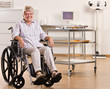 Senior woman sitting in wheelchair