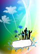 Live Music Band on Abstract Color Background Live Music Band on Abstract Color Background