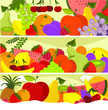 Vector: Fruit vector banners Fruit vector banners