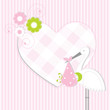 Baby girl arrival card