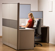 Photo: Businesswoman typing on computer at desk Businesswoman typing on computer at desk
