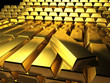 Viele Goldbarren, gestapelt Viele Goldbarren, gestapelt