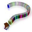 Question mark of books