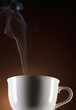 white cup steaming