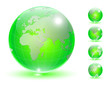 Earth globe set vector.