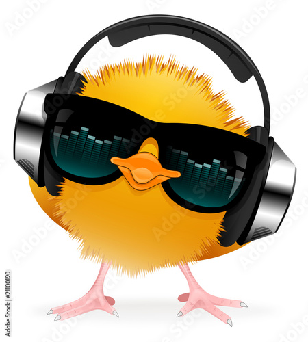 Illustration: Cool music chick Cool music chick