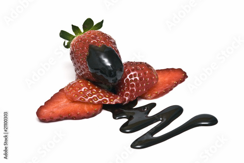 Foto: Diseño de fresas con chocolate. Diseño de fresas con chocolate.