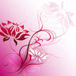 Pink Flower Vector Motif