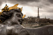 View on Seine River and Eiffel Tower in Paris, France