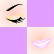 vector eye and lips