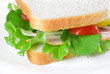 Sandwich with bacon, tomato and cheese