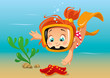 Girl and starfish