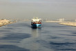 Photo: Ship passing through the Suez Canal Ship passing through the Suez Canal