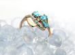 Golden jewelry with sapphires Golden jewelry with sapphires