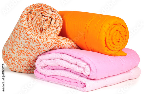 Photo: Isolated duvets. Isolated duvets.
