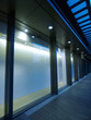 Empty showcase of department store