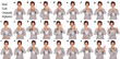 beauty young deaf person hand demonstrating