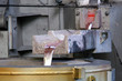 Foto: liquid aluminium, coming out an oven in a factory liquid aluminium, coming out an oven in a factory