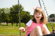 Child Swinging on a Tire Swing at the Park
