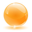 3D crystal, glass sphere, vector. 3D crystal, glass sphere, vector.