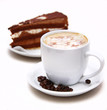coffee and chocolate cake