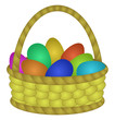 Basket with Easter eggs