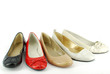 different woman ballet flat shoes