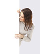 Business woman with white paper