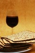 Wine and matzot - symbols of Passover