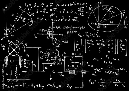 Vector: Mechanical formulas and sketches Mechanical formulas and sketches