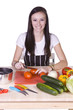 Cute Teenager Preparing Food Cute Teenager Preparing Food