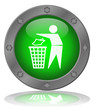 TIDYMAN Web Button (Green Trash Bin Sign Ecology Pollution)