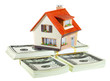 house on packs of banknotes