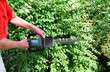 Foto: man with hedge trimmer man with hedge trimmer