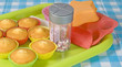 Table with baking accessoires Table with baking accessoires