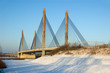 Bridge in Zaltbommel in winter day