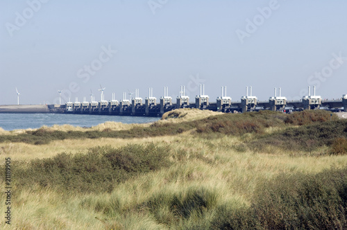 Foto: Oosterschelde; Sturmflutwehr Oosterschelde; Sturmflutwehr