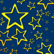 yellow stars on blue background