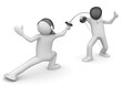 Two fencers