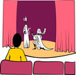 In a theater