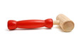 red wooden mallet isolated