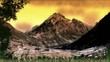 Video motion mountains landscape in Europe, hot day.