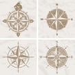 Vintage compass roses