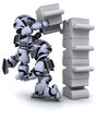 robot solving jigsaw puzzle