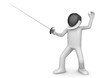 Fencer on guard