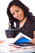 Beautiful Woman Reading a Magazine Beautiful Woman Reading a Magazine