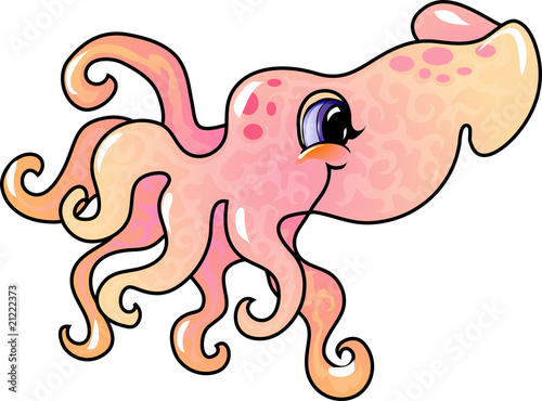 Vector: cartoon squid cartoon squid