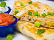 Chicken Quesadilla with Sour Cream and Salsa Chicken Quesadilla with Sour Cream and Salsa