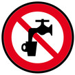 panneau eau non potable